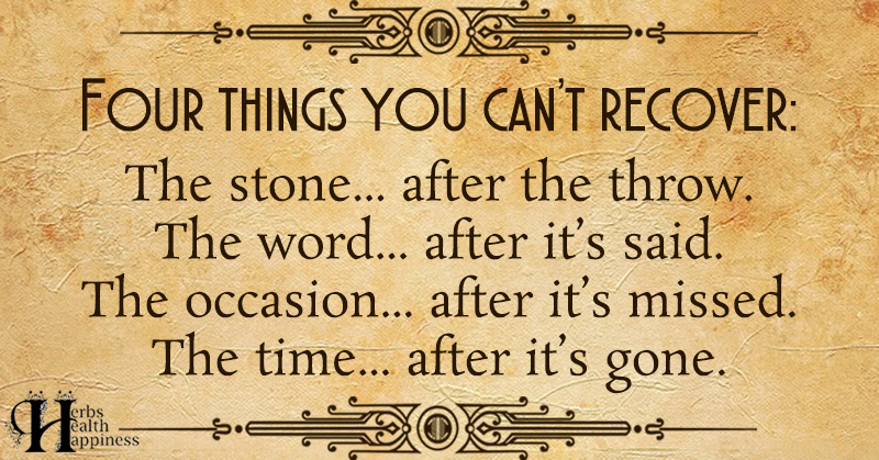 Four Things You Cant Recover ø Eminently Quotable Quotes Funny Sayings Inspiration