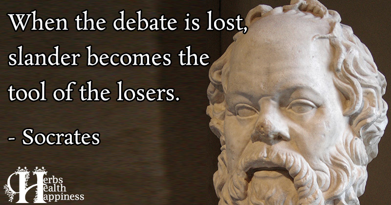 When The Debate Is Lost Slander Becomes - ø Eminently Quotable - Quotes