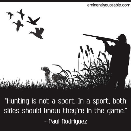 Hunting is not a sport