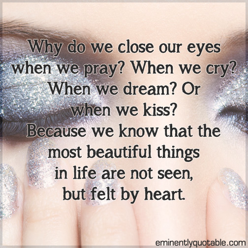 Why do we close our eyes when we pray