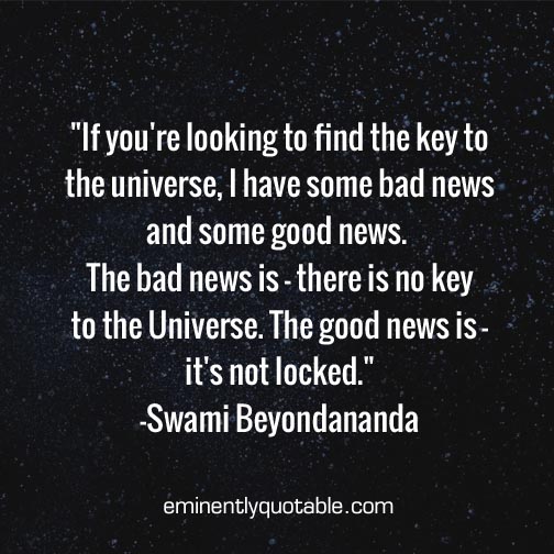 If you're looking to find the key to the universe
