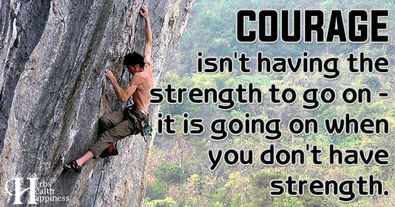 Courage Isn't Having The Strength To Go On ø Eminently Quotable ...