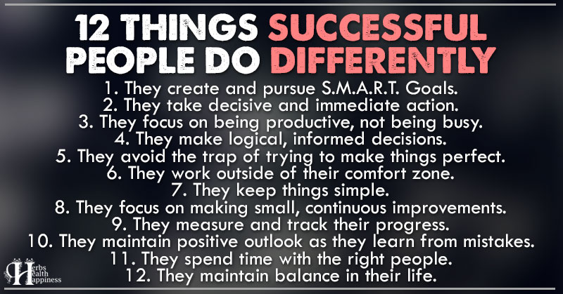 12 Things Successful People Do Differently - ø Eminently Quotable