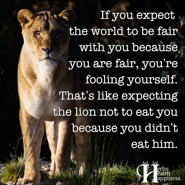If You Expect The World To Be Fair