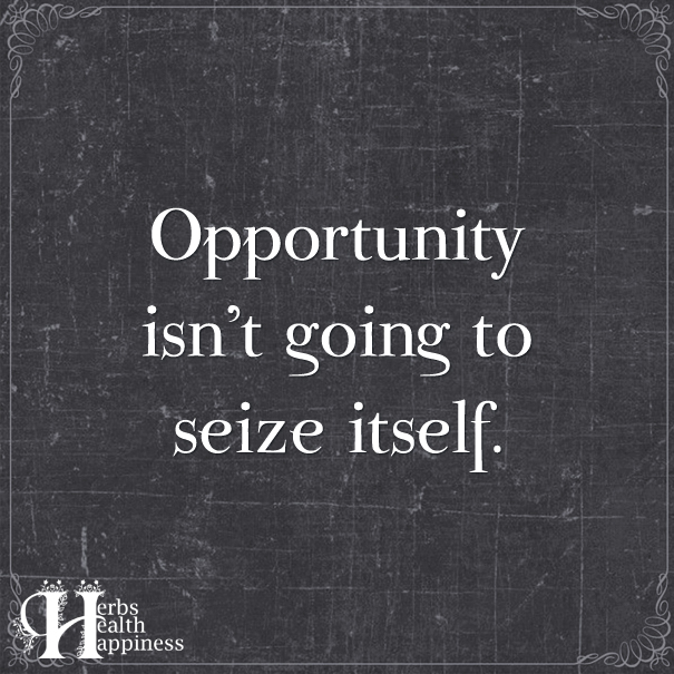 Opportunity Isn't Going To Seize Itself