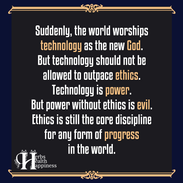 Suddenly the world worships technology as the new God