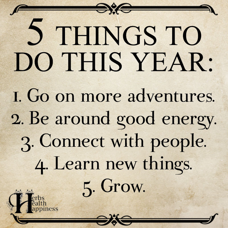 5 Things To Do This Year