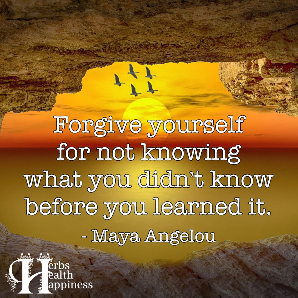 Forgive Yourself For Not Knowing What You Didn T Know Eminently